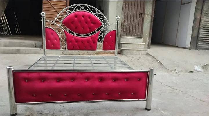 Iron bed - Iron Bed Dressing Side Table - Double bed - Bed Furniture 13