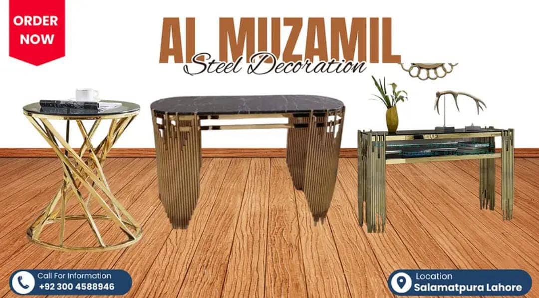 Coffee Table/ Side Table/ Center Table/ Fancy Coffee Table Set 15