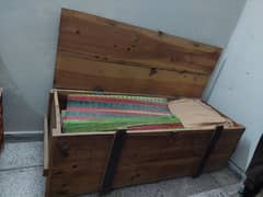 Heavy  wooden trunk (patti)