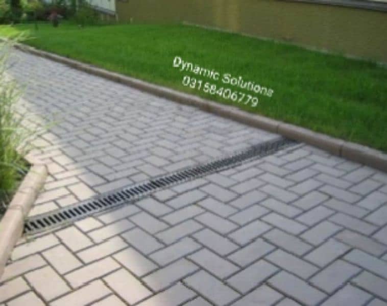 Paver / pavers / tuff tiles / tile / Kerb blocks / black / concrete 2