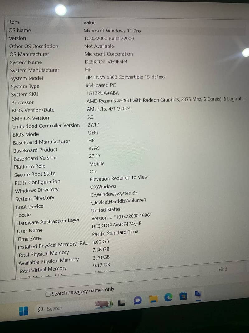 RYZEN 5 | HP Envy x360 2-in-1 | 8/256GB SSD 11
