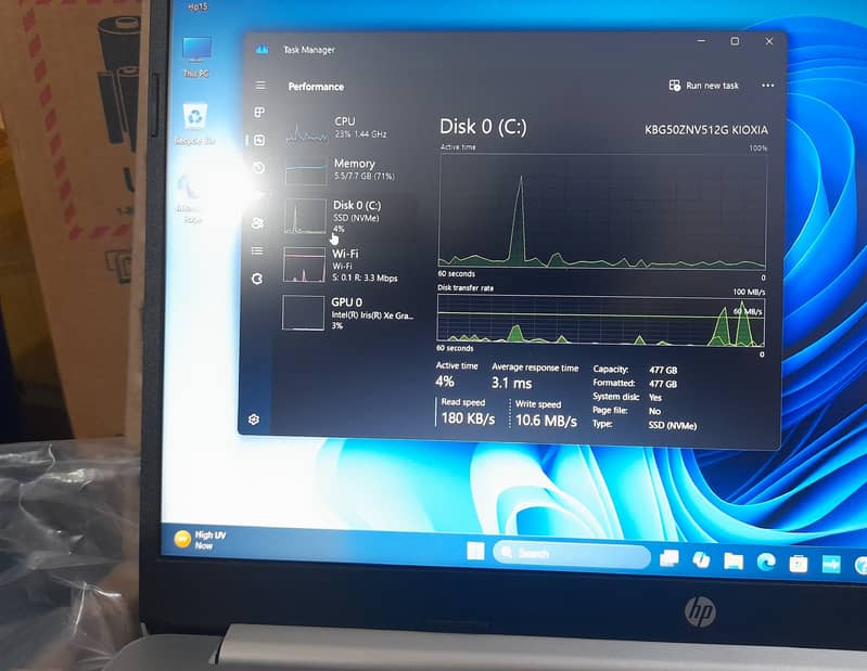HP12th Gen-i5, just box open with Warnty 8GB DDR4,512GB SSD,Intel Iris 5