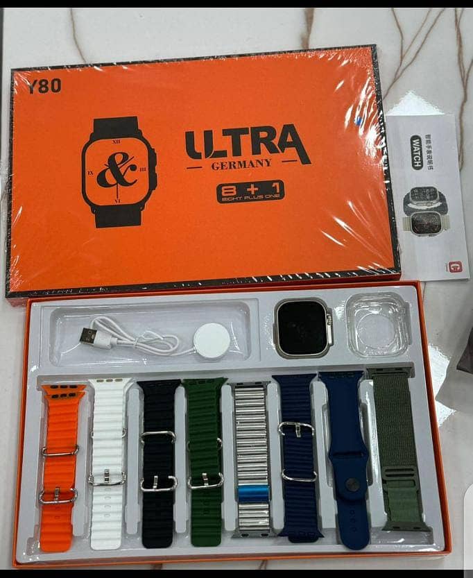 Multi Sraps Smart Watches Availble 7 in 1 ultra Crown 9+1 Y80 A58 Plus 10