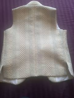 Boys waistcoat off white