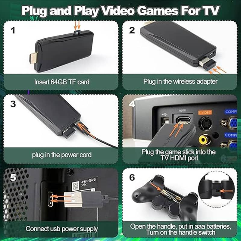 M8 Wireless Controller with 64gb Tf Card Video Game Stick 1