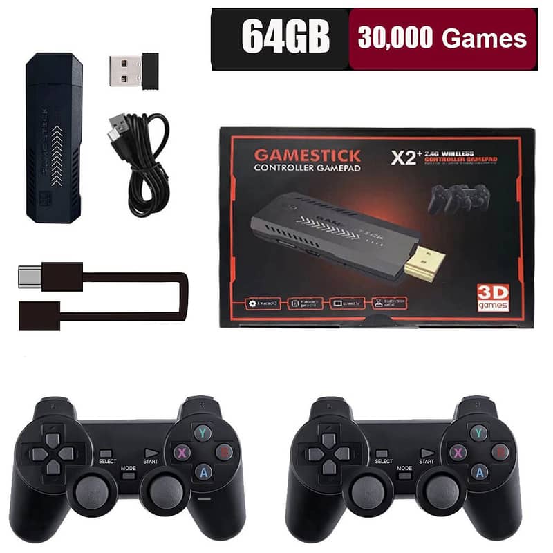 X2 Plus Retro 3D 30000+ Video Games 4K HD Output Game Stick 0