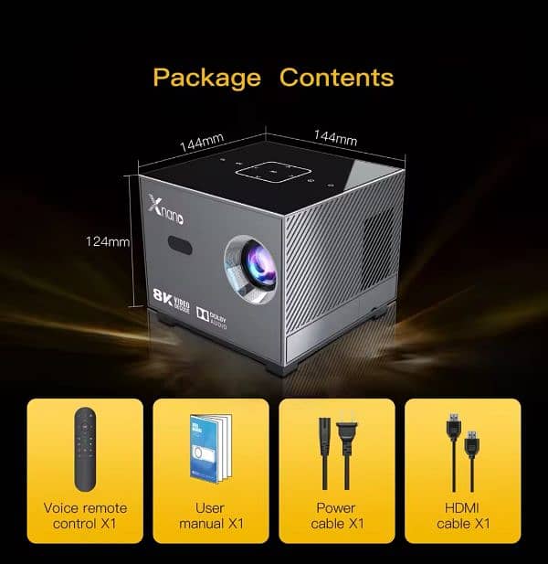 Xnano x3 pro android projector Call 03453179146 2