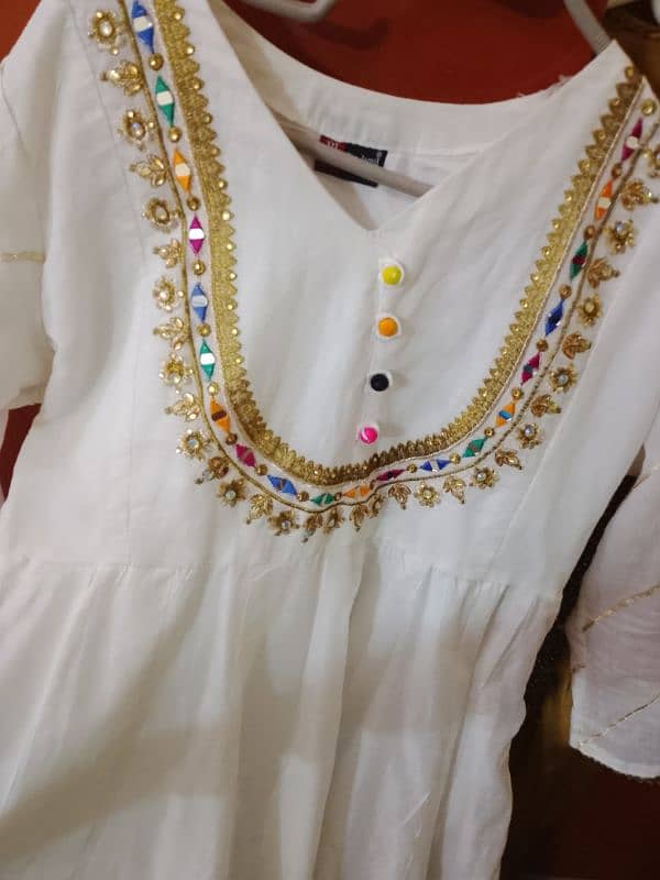 3 piece frock trouser and organza dopata for sale 2