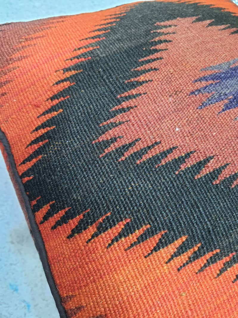 Kilims Pure Wool Footrest Stool In Small size 2