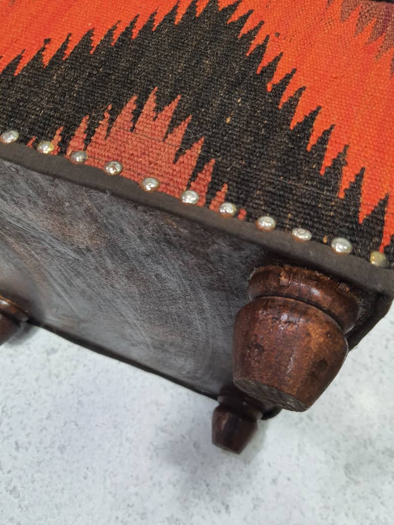 Kilims Pure Wool Footrest Stool In Small size 4
