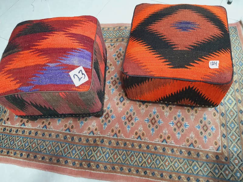 Kilims Pure Wool Footrest Stool In Small size 6