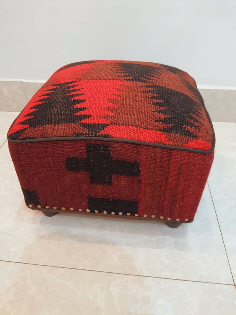 Kilims Pure Wool Footrest Stool In Small size 8