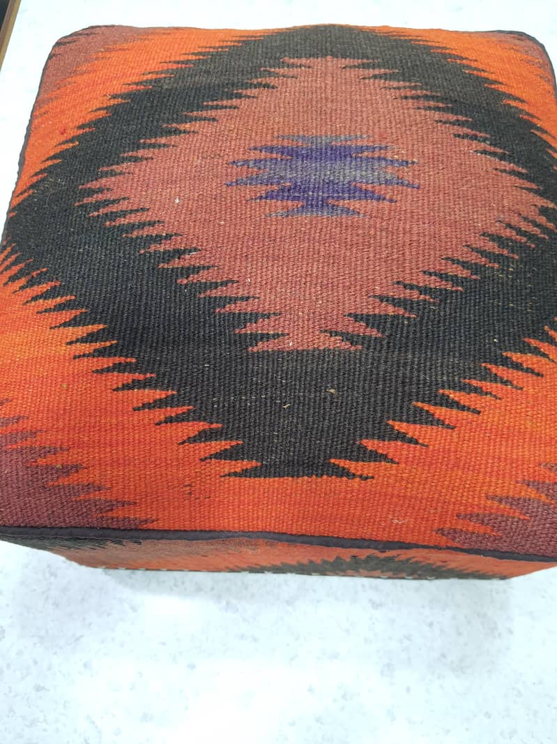 Kilims Pure Wool Footrest Stool In Small size 9