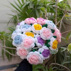 handmade Crochet Rose flowers