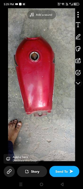 Honda 125 tank five star 22 modal Marka  1 side ka monogram nhi h 0