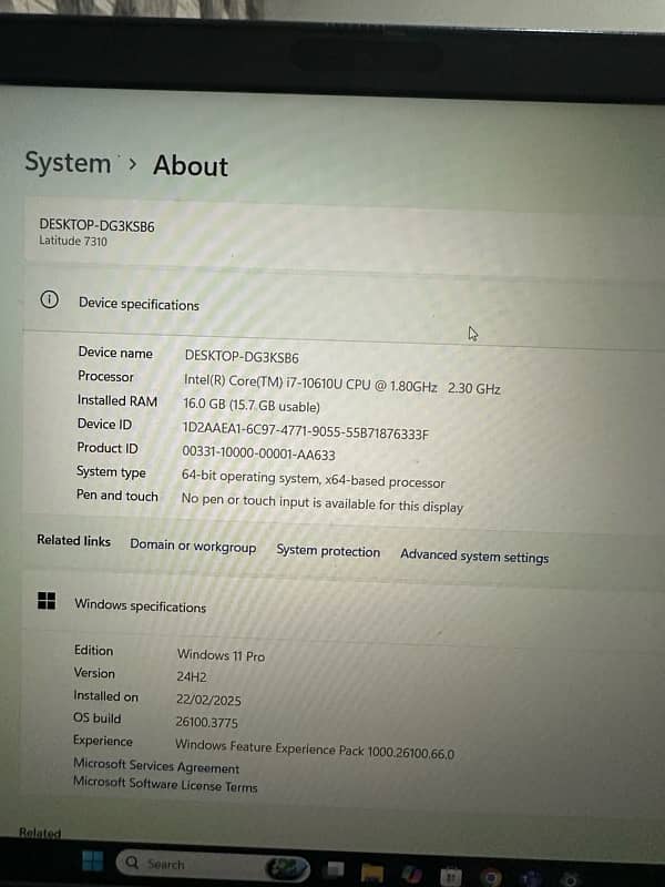 Dell latitude 7310 i7 10th Generation 2