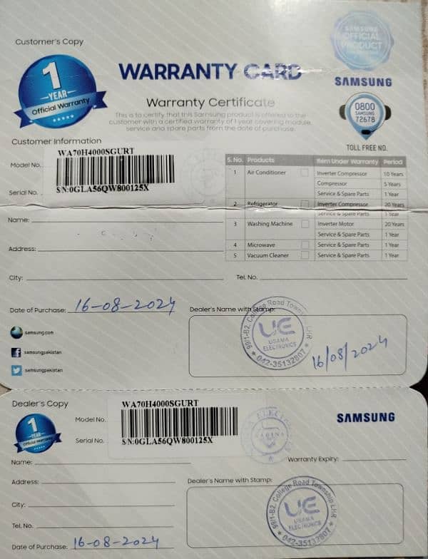 Samsung 7Kg Top Load Fully Automatic Washing Machine within Warranty 6