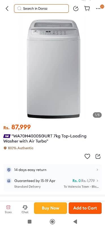 Samsung 7Kg Top Load Fully Automatic Washing Machine within Warranty 7
