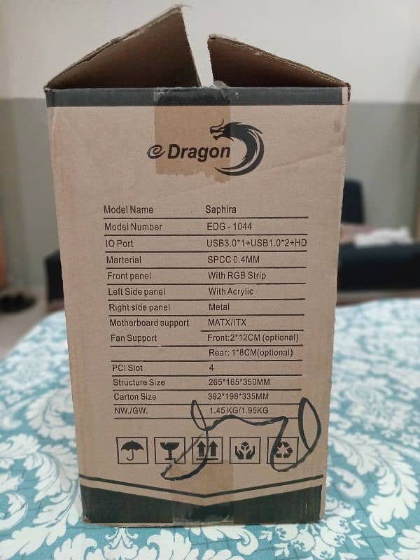 EDragon Saphira RGB PC Casing with RGB Fans Only casing 7