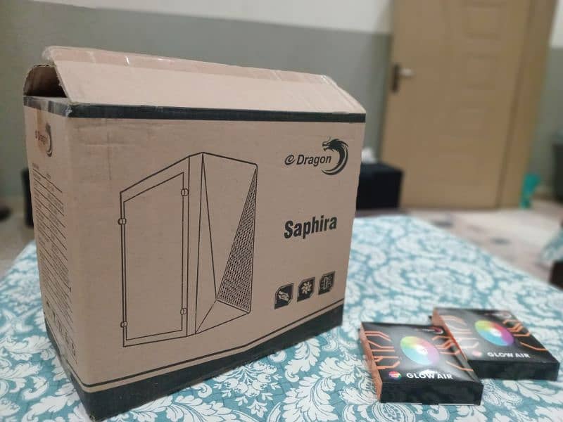 EDragon Saphira RGB PC Casing with RGB Fans Only casing 8
