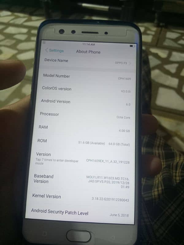 Oppo F3 with box [16MP Front] best for hotspot and Camera 6