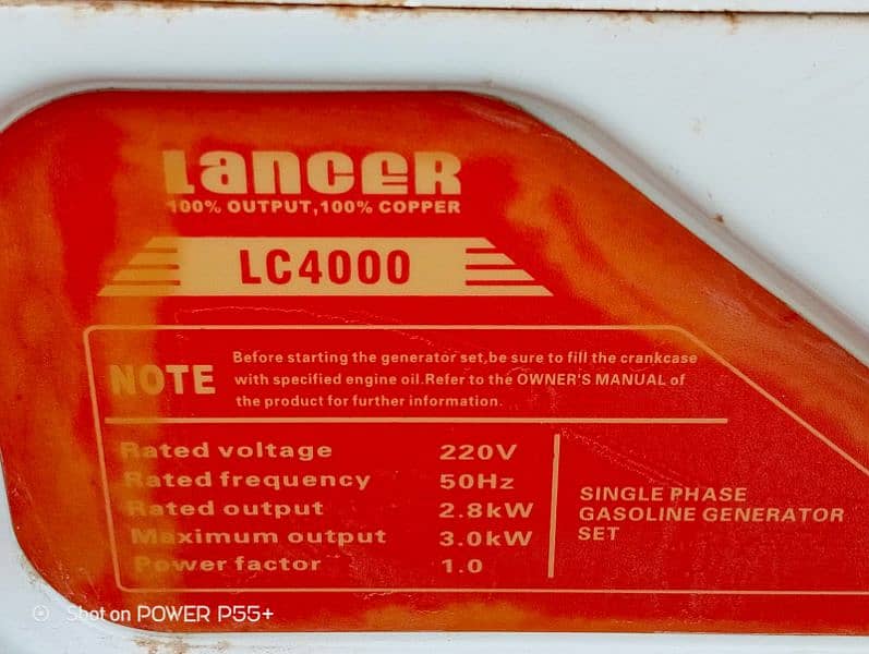 3 kW generator good condition slightly used 1