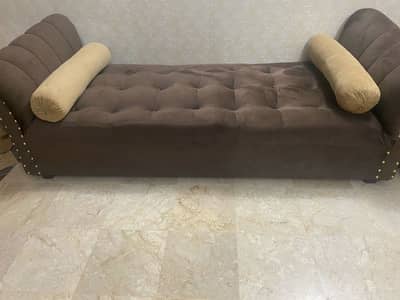 Brown colour New condition sofa
