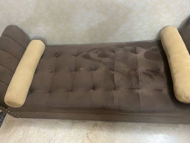 Brown colour New condition sofa 1