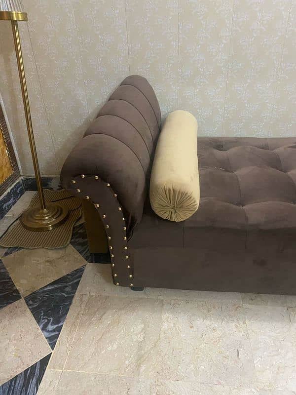 Brown colour New condition sofa 3