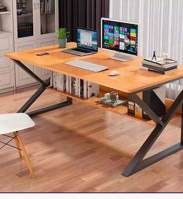 Office table, laptop table, desktop table with book shelf 0