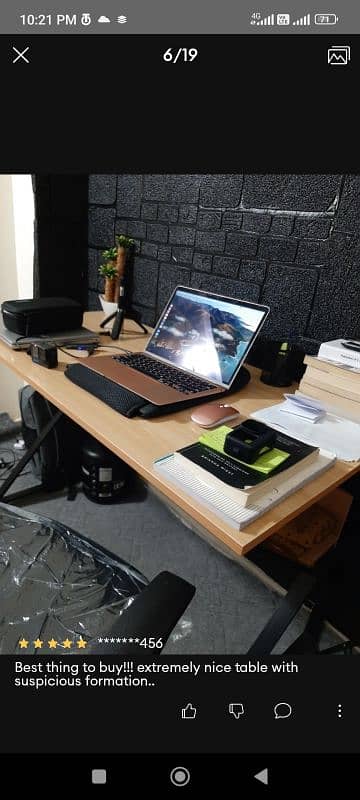 Office table, laptop table, desktop table with book shelf 1