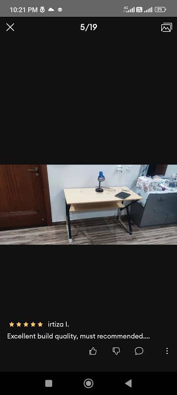Office table, laptop table, desktop table with book shelf 2