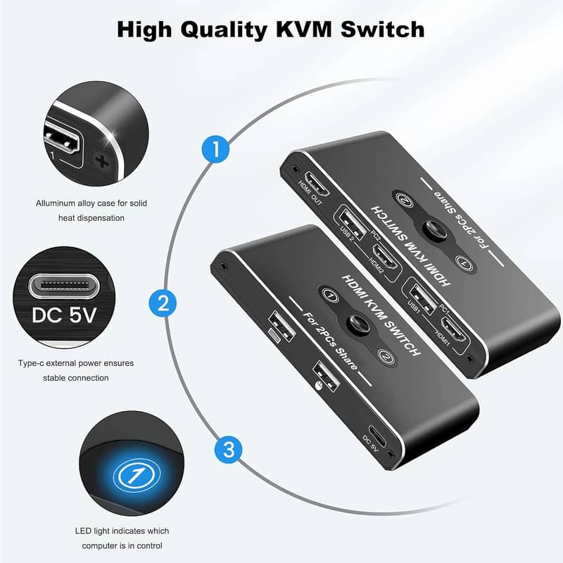 4 Port VGA Switch for 4 PC  to Share 1 Monitor for  projector/LCD/TV. 7