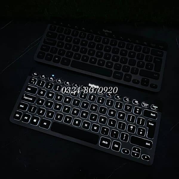 Logitech K810 Back Light Keys Rechargeable Wireless Bluetooth Keyboard 1