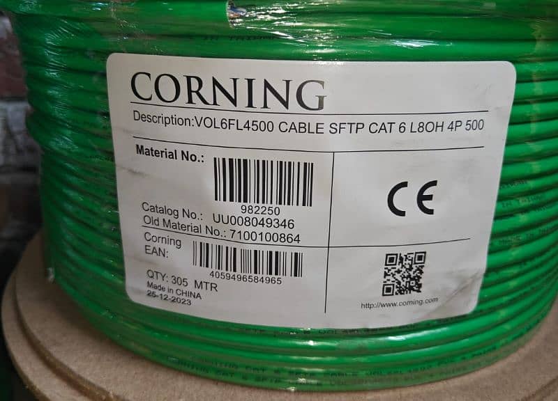 Corning 3M Cat6 SFTP Shielded Cable – High-Performance Networking 0
