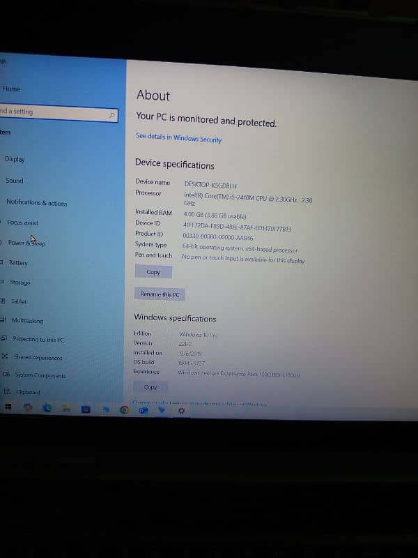 Laptop Dell Core i5 2nd generation. 256gb ssd. 1 hour plus battery. 7