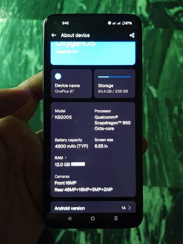 One plus 8T global model duel sim PTA approved 1