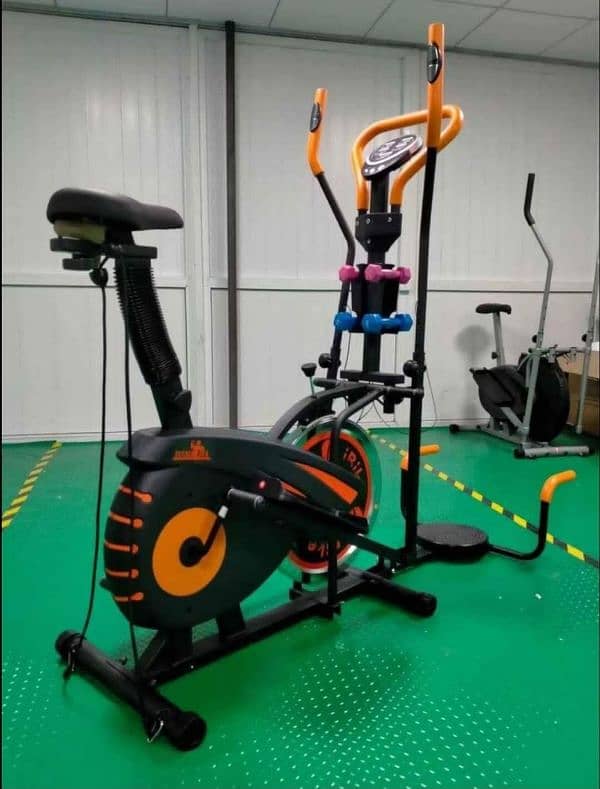 exercise cycle elliptical machine cross trainer magnetic upright bike 6