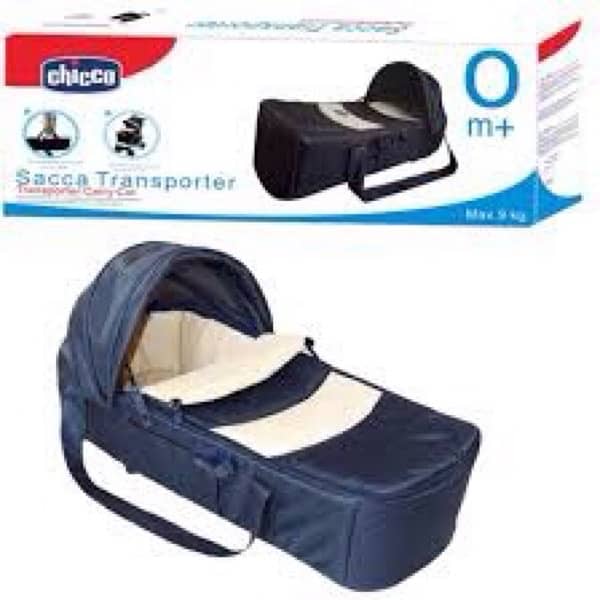 1)swing with mosquito net    2) chicco transport carry cot 1