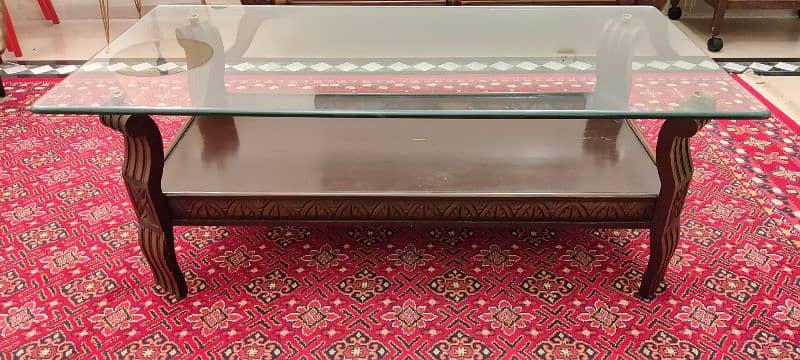 Center Table with Glass Top - URGENT SALE TODAY! 1