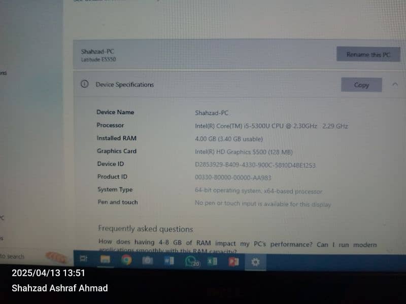 Laptop Core i5 2nd Generation in Good Condition urgent sale 1