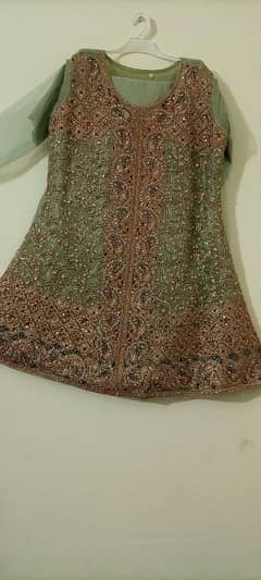 short frock+gharar+ net dubatta