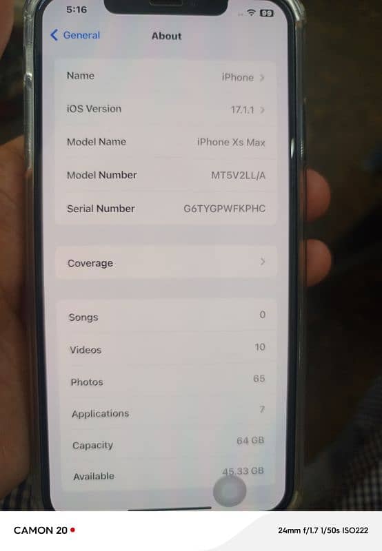 Iphone XS Max 64 GB 2