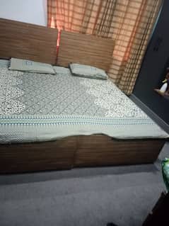 wooden bed with mattress for sale