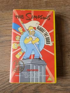 the SIMPSONS VHS or VCR cassette with cover case