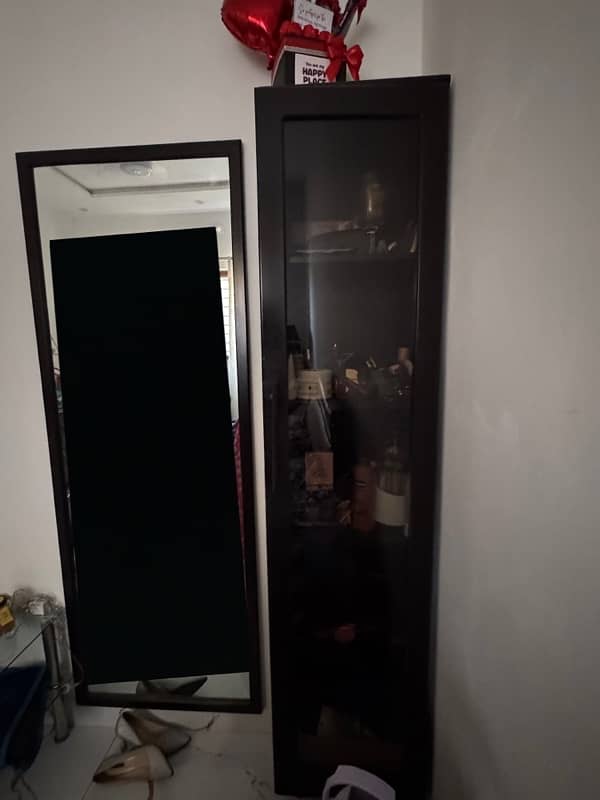 Mirror and 5 shelf side cabinet 2