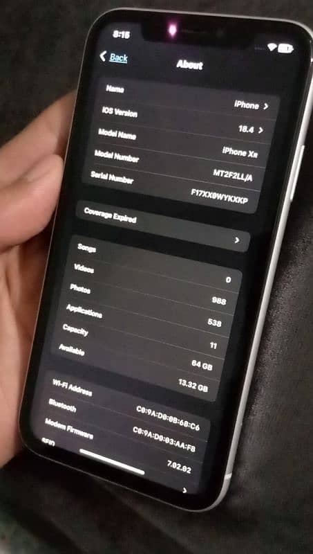 Iphone XR non pta JV 64 GB Water pack  EXCHANGE POSSIBLE 3