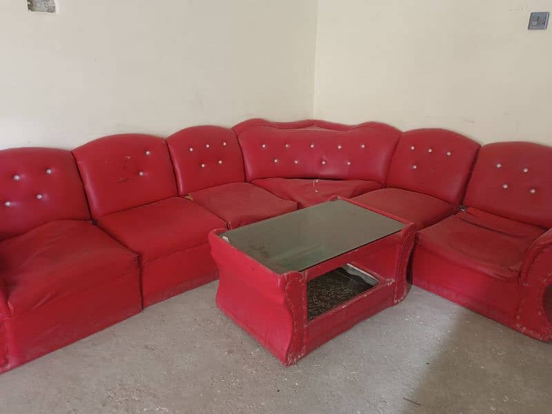 7 seater sofa with table 0
