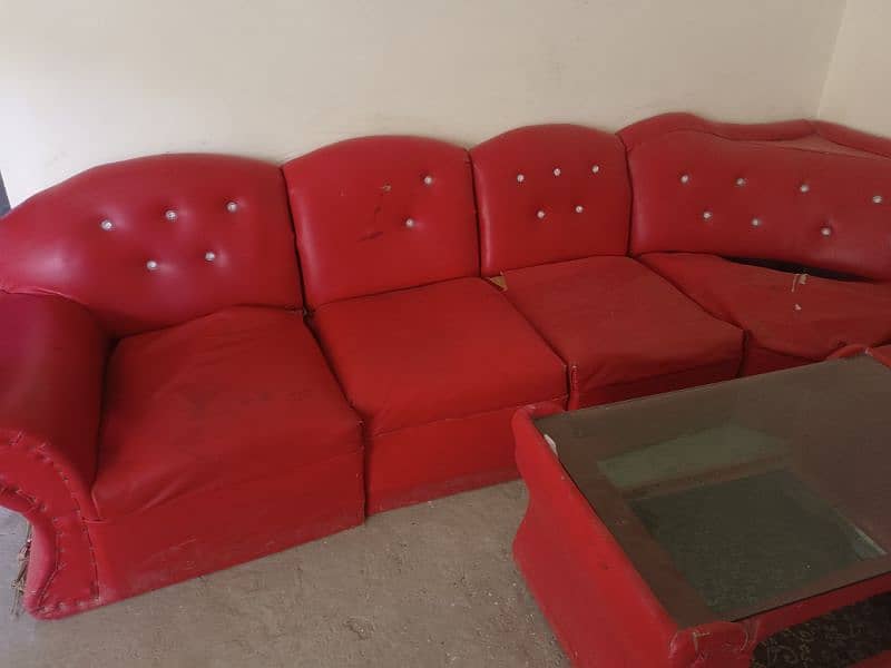 7 seater sofa with table 2