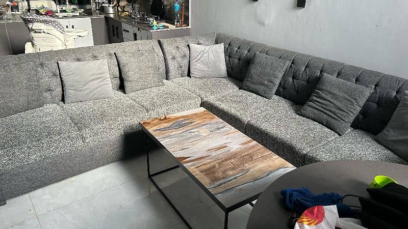 New master molty foam poshish done L shape sofa 1